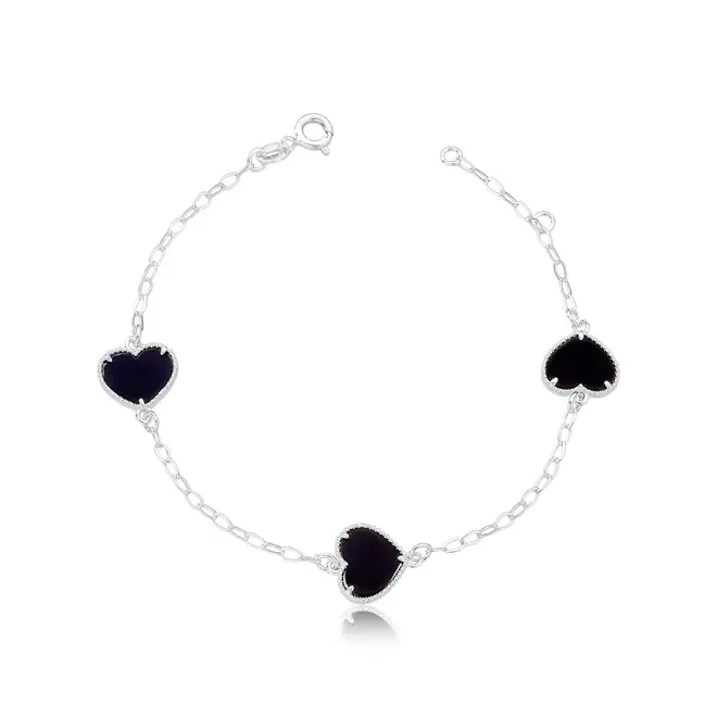 PULSEIRA PRATA 925 CORAÇÕES - LUIZA MOTA REF. 258388