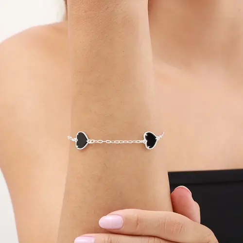 PULSEIRA PRATA 925 CORAÇÕES - LUIZA MOTA REF. 258388
