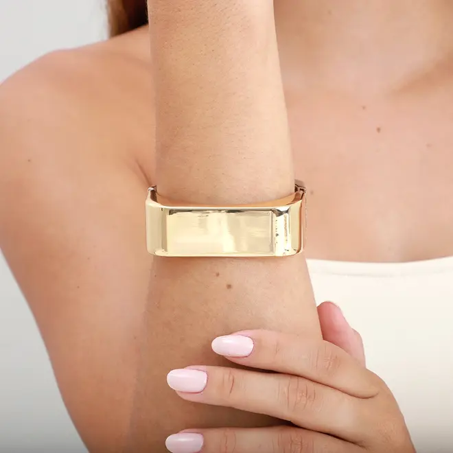 BRACELETE SEMIJOIA QUADRADO LISO - LUIZA MOTA