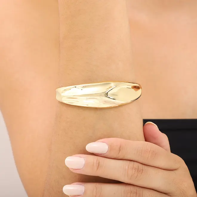 BRACELETE SEMIJOIA ORGANICO LISO - LUIZA MOTA