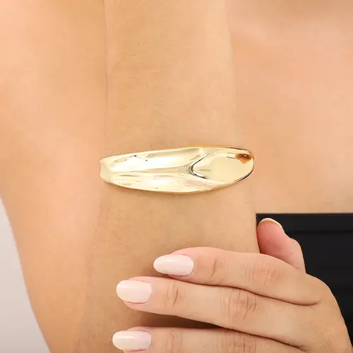 BRACELETE SEMIJOIA ORGANICO LISO - LUIZA MOTA